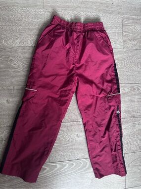 Y2K NFL Maroon Kids Cargo track pants with Black Side Trim
